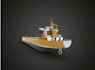 3d ship model, bulk carrier, cargo, container ship, military and offshore render