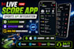 develop live score app, sports API integration and sports website