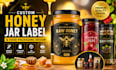 design custom honey jar label bottle label spice label jam jar food packaging