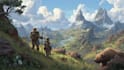 draw a natural landscape and background illustration