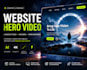 create cinematic website hero video for landing page and website header