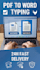 do fast pdf to word typing data entry and ms word typing