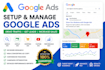 set up google ads search display shopping and youtube ads