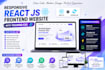 build a responsive react js website using tailwind CSS