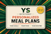 create personalized meal plan based on your nutrition goals