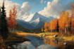 landscape with oil paints