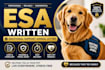 professionally write your esa claim and supporting documents