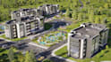 design large scale urban residential masterplan 3d site plan landscape rendering