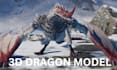 do 3d model dragon model creature model  for game or 3d printing