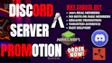 promote your discord server promotion, minecraft server, fivem, rust discord ads