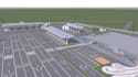 render cgi ev charging station, proposed site plan,car parking lot layout visual