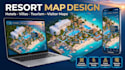 create a custom resort and hotel map for guest an visitor
