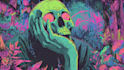 create colorful psychedelic and trippy style illustration