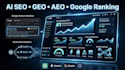 do ai on page technical off page SEO, GEO aeo, google, chatgpt ranking