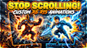 create custom roblox r6 r15 combat animation, fighting moves, emotes and vfx