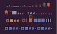 do pixel art tileset, pixel tile map, game environment art, pixel art background