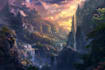 do a fantasy landscape