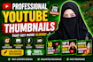 design professional and clickable youtube thumbnails