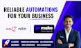 setup make com automation n8n automation and  n8n ai automation ghl