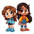 a cute cartoon character with for you