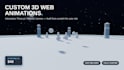 build a custom 3d web animation using threejs