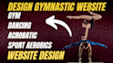 design dancing website gymnastic website gym website, rhythmic acrobatic website