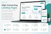build a responsive react, angular or nextjs landing page