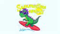 create modern dinosaur logo with express delivery