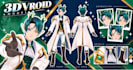 create 3d character for 3d vtuber, vrchat, rigging, 3d model, anime and 3d vroid