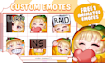 draw twitch emotes, animated chibi emote, discord emoji