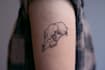 artistic line art or minimalist tattoo art