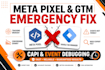 urgently fix ga4, metal pixel, and GTM ecommerce tracking errors
