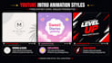 create an aesthetic youtube intro and outro animation
