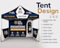 design professional canopy tent, table cover, feather flag