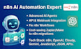 build advanced n8n ai agents and custom workflow automations