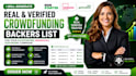 provide verified crowdfunding backers list for kickstarter indiegogo gofundme