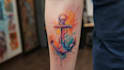 custom a watercolor tattoo design