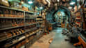 remodel private 3d interior gun shop design, tactical weapon store, 3d rendering