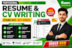 write a professional job resume and CV