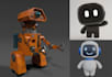 do 3d robot modeling scifi character design stylized 3d mascot models