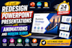 redesign powerpoint presentations with animations and modern slides