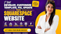 develop, customize template, fix, update your squarespace website