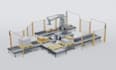 create 3d industrial robotic warehouse process animation, smart manufacturing