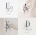 design a luxury wedding logo and monogram for elegant couple