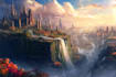 draw fantasy landscape or enviroment art