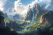 do a fantasy landscape