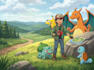 draw you as a pokemon trainer and your team with background