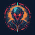 create an impressive futuristic cyberpunk logo