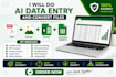 do ai data entry, PDF to excel, image to excel