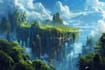 draw fantasy landscape or enviroment art